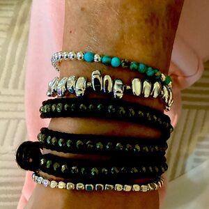 Silpada New Layered with ease wrap bracelet, pyrite.